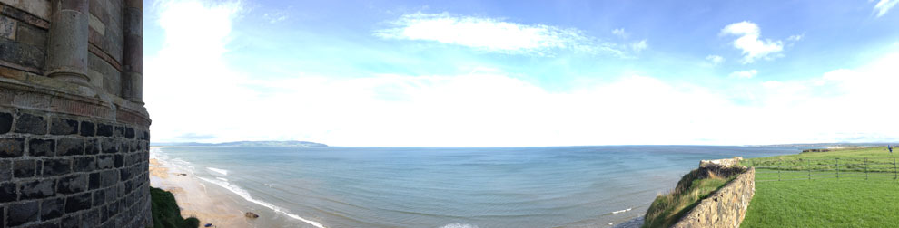 Panorama of the North Atlantic from Musssenden Temple, Northern Ireland