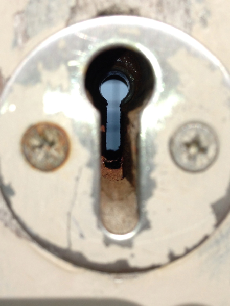 Through the keyhole at Mussenden Temple, Castlerock, Northern Ireland